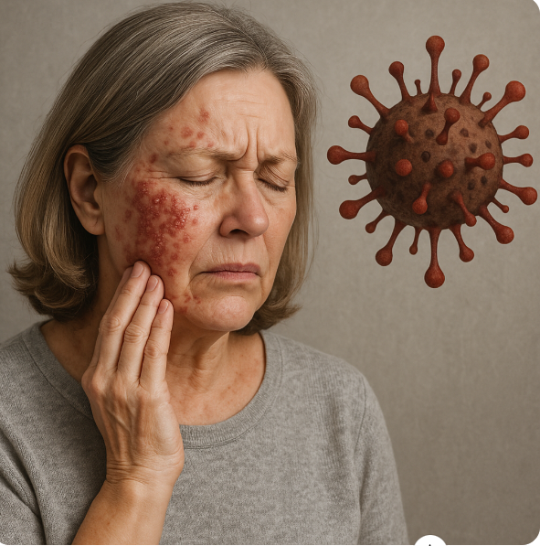 50대여성을 위협하는 대상포진 사진