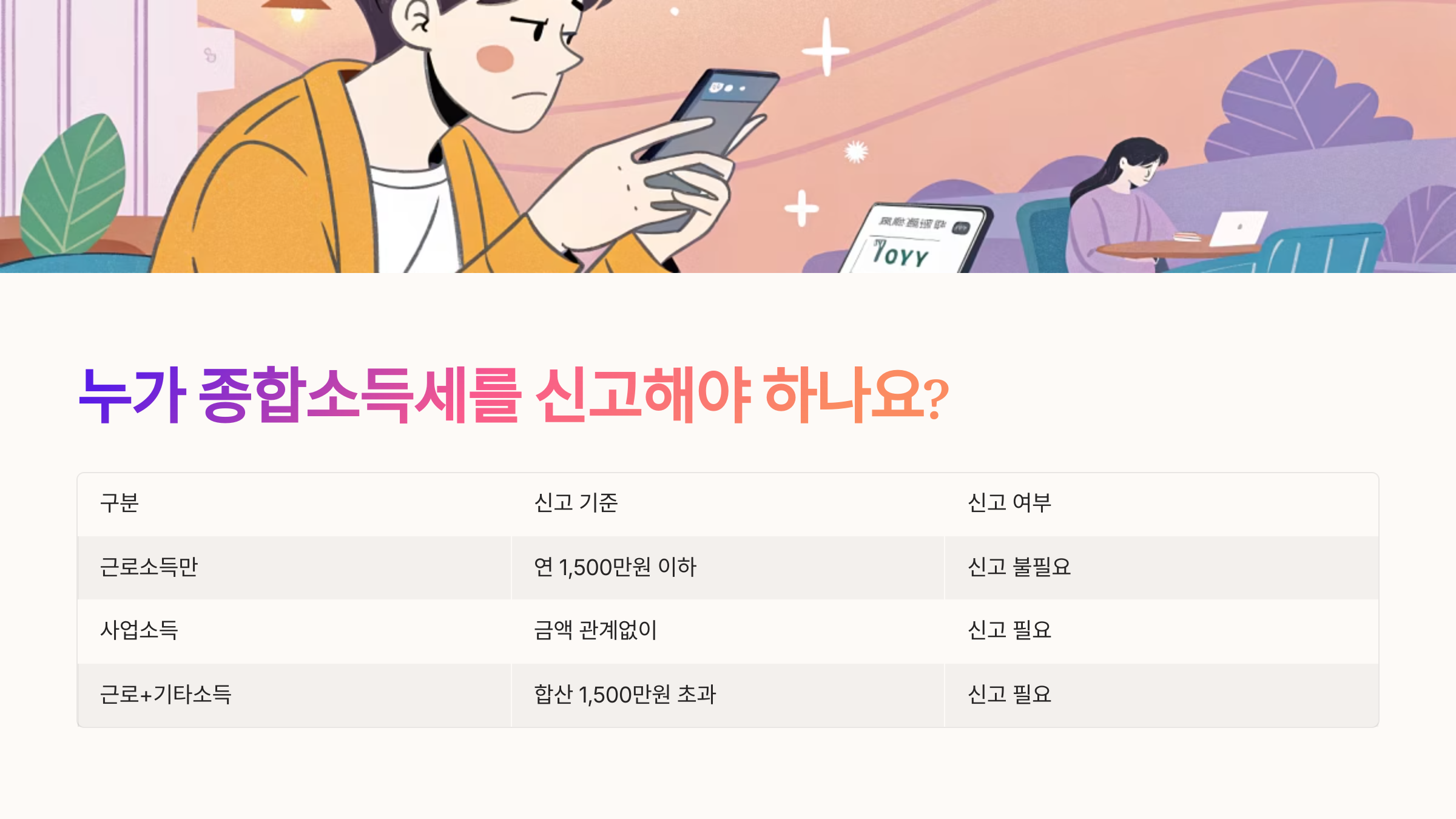 👤 누가 종합소득세를 신고해야 하나요?