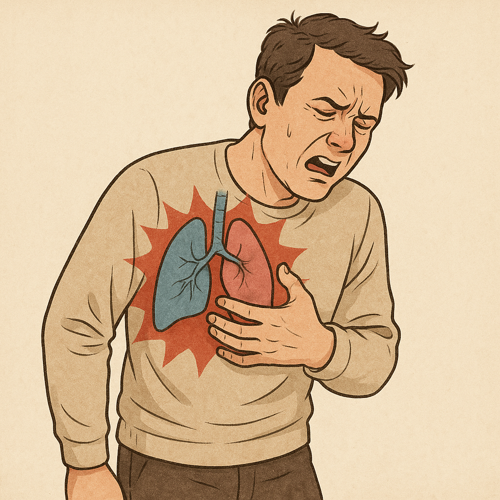 기흉이 있는 사람에 모습