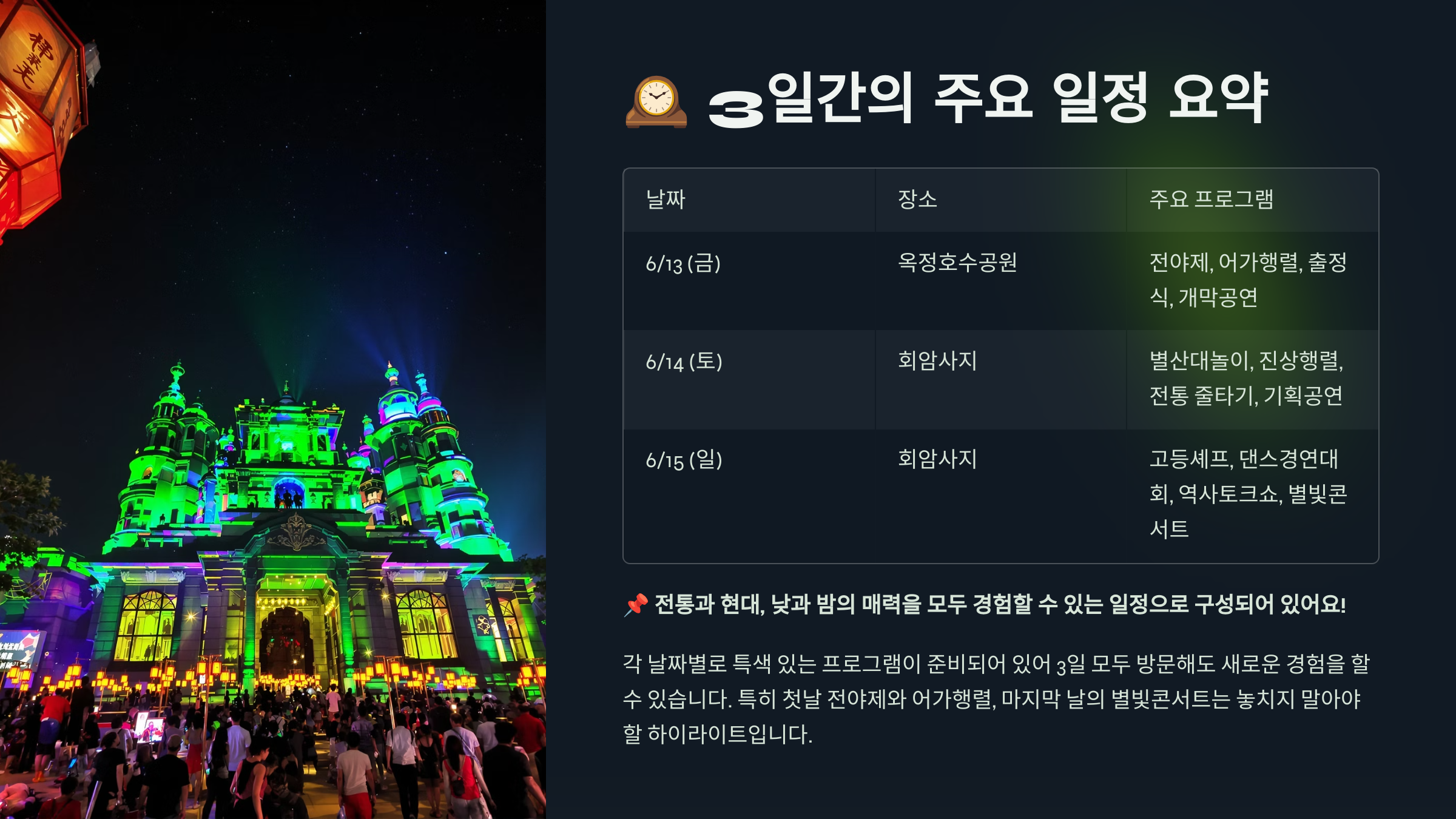 양주 회암사지 왕실축제 총정리