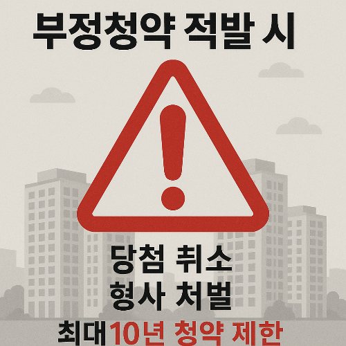 부청청약 처벌 관련 이미지