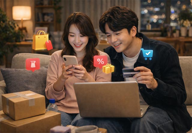 온라인 쇼핑 모습