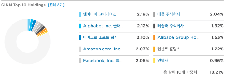 GINN 상위 투자종목표