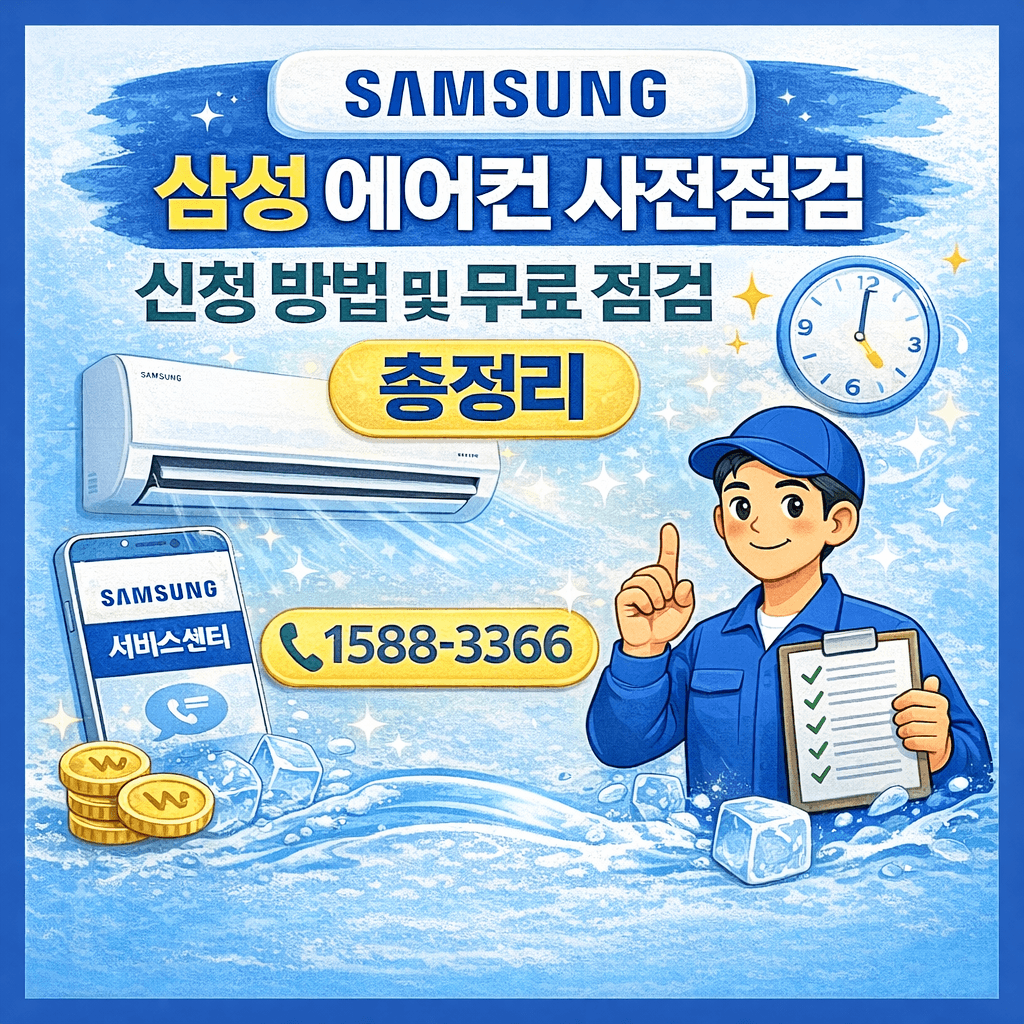 삼성 에어컨 사전점검 신청 방법 및 무료 점검 총정리