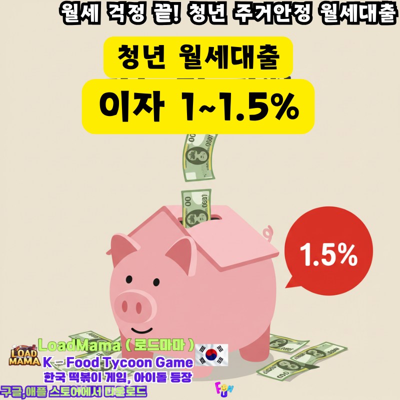 월세 걱정 끝! 청년 주거안정 월세대출 이자 1.5%
