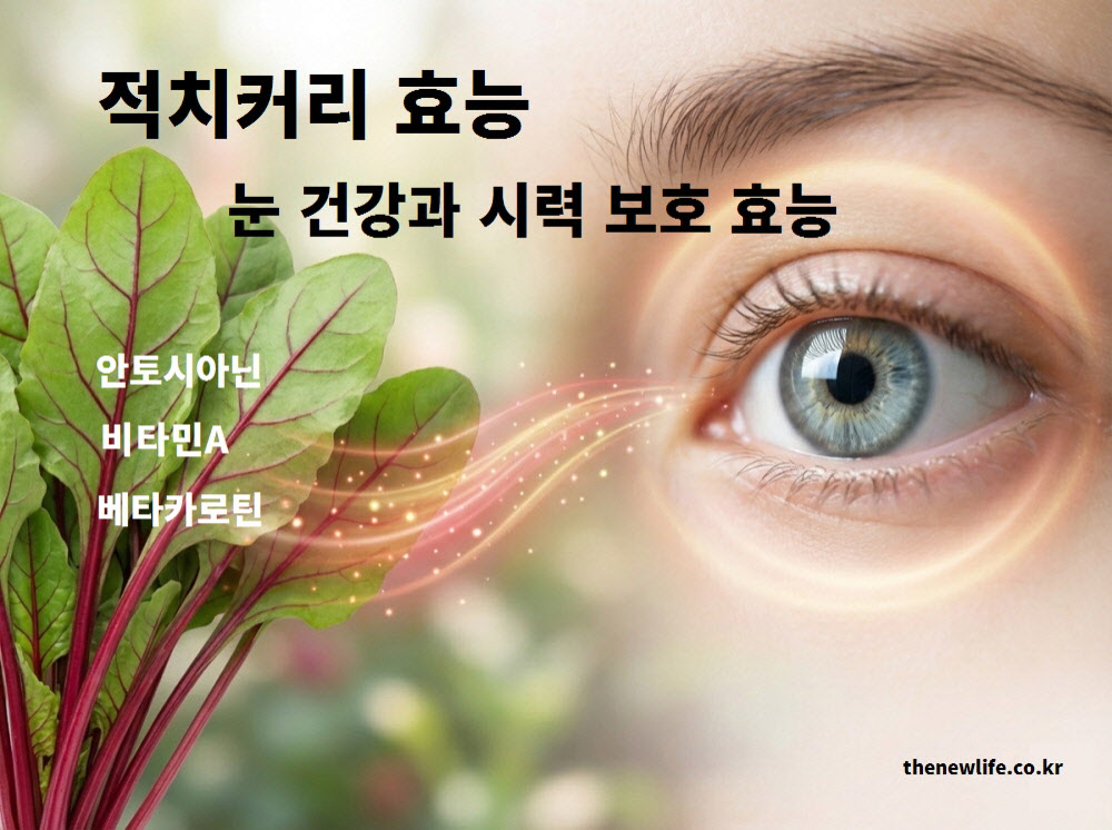 안토시아닌과 비타민A가 풍부해 눈의 피로를 풀어주고 시력을 보호하는 적치커리 효능 안내