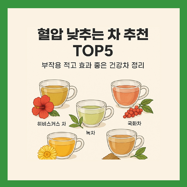 혈압 낮추는 차 추천 TOP5