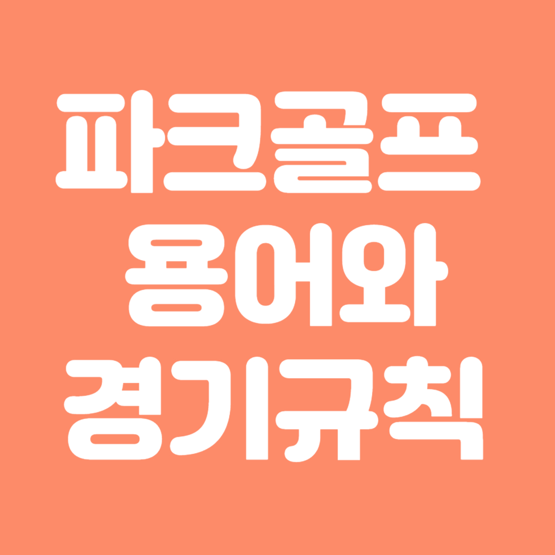 파크골프경기규칙