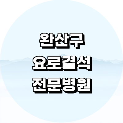 전주 완산구 요로결석 병원