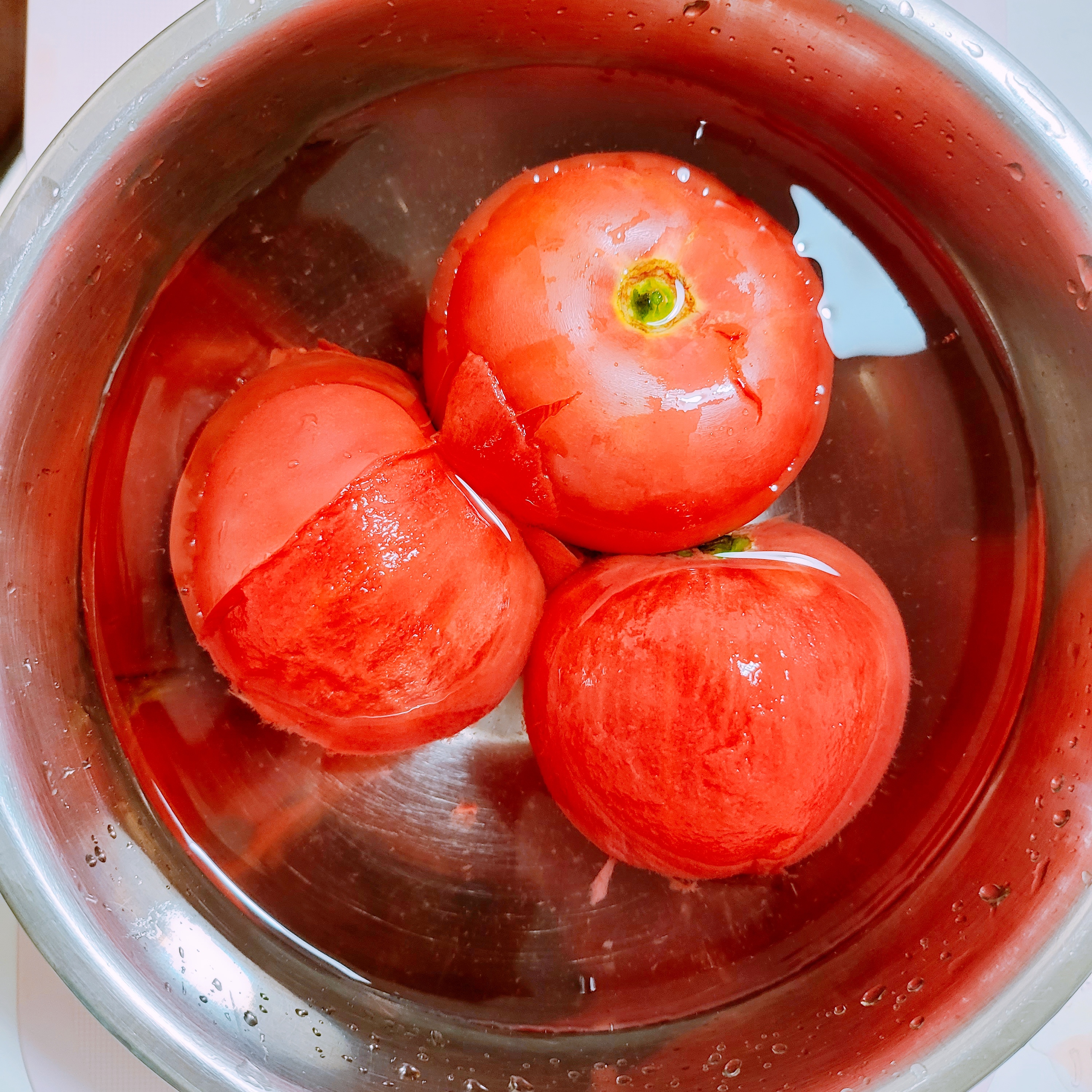 토마토 가스파초-토마토 데치기