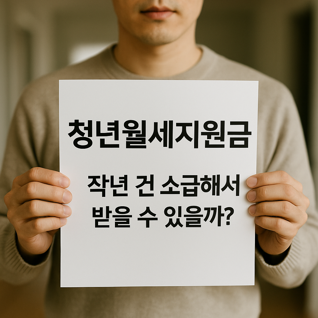 청년월세지원금, 작년 건 소급해서 받을 수 있을까?