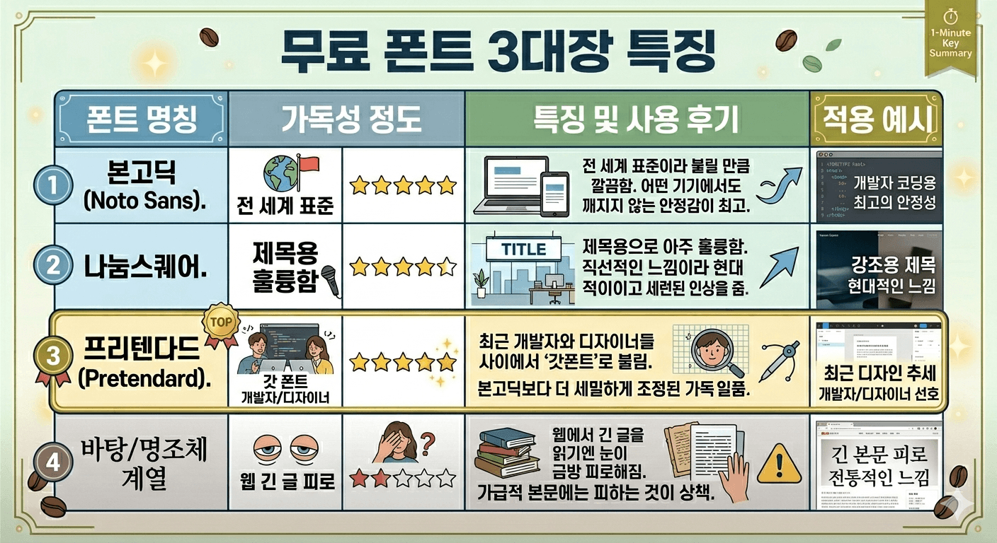 웹사이트 폰트가 내 피로도를 결정한다?