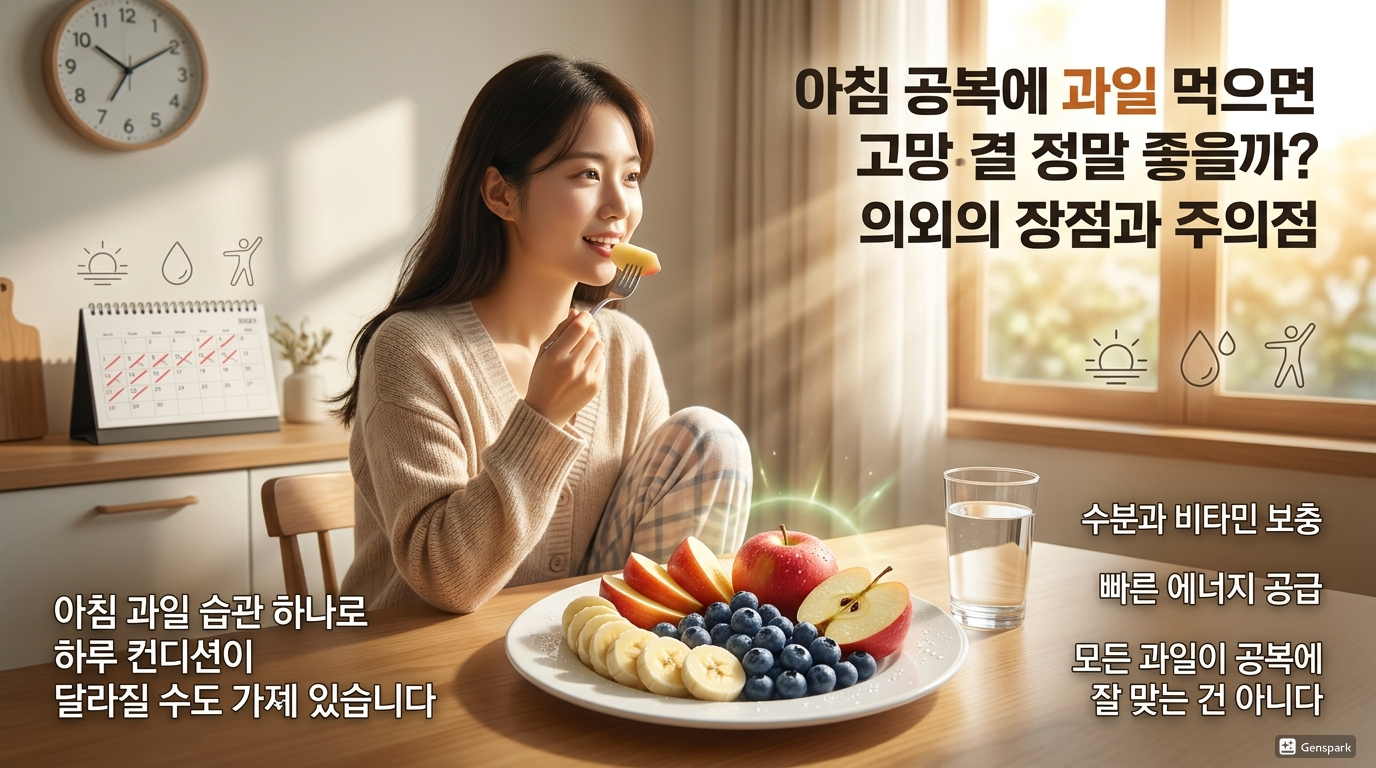 아침 공복에 과일 먹으면 정말 좋을까? 의외의 장점과 주의점