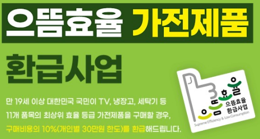 으뜸효율 가전제품 환급,가전제품 환급 신청,에어컨 3등급 환급,30만원 환급,으뜸효율 환급 사이트,가전 할인 혜택,에너지 절약 보상금