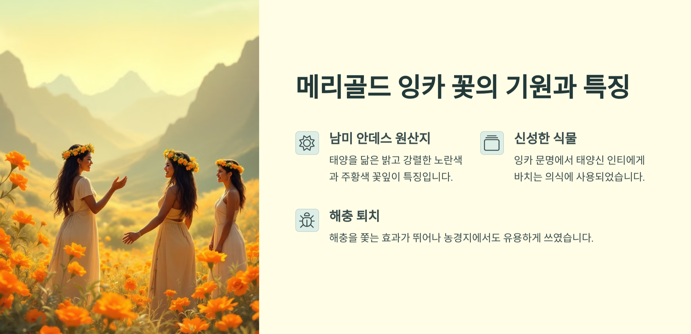 메리골드 잉카 꽃