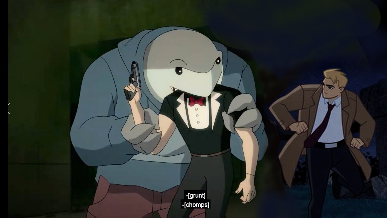 사람을 먹으려하는 킹샤크의 모습