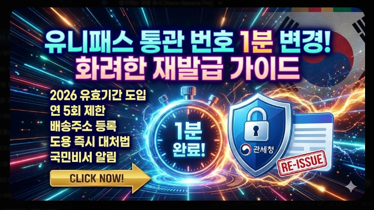 유니패스 통관번호변경