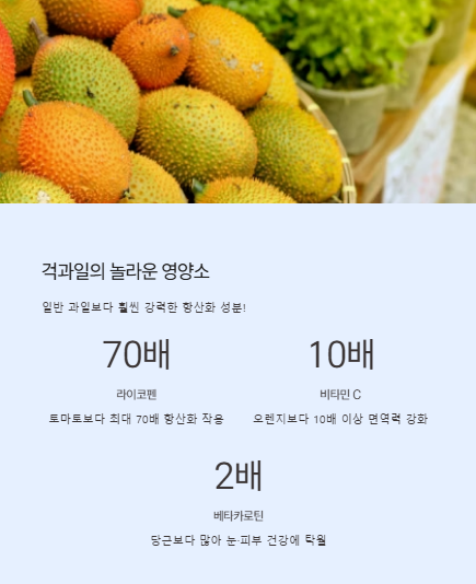 걱과일의 놀라운 영양소
