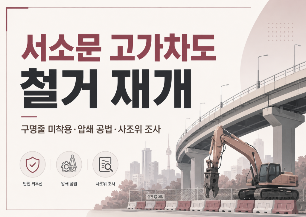 서소문 고가차도 철거 재개
