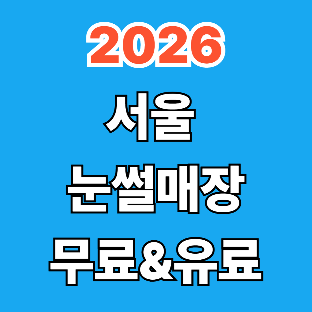 2026 서울 겨울 놀이터 총정리|눈썰매장·무료 체험·아이스링크 한눈에