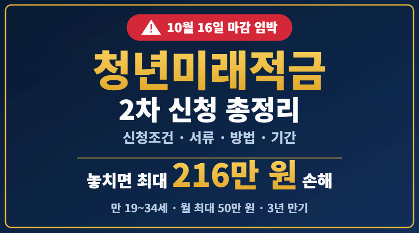 청년미래적금 2차 신청 총정리
