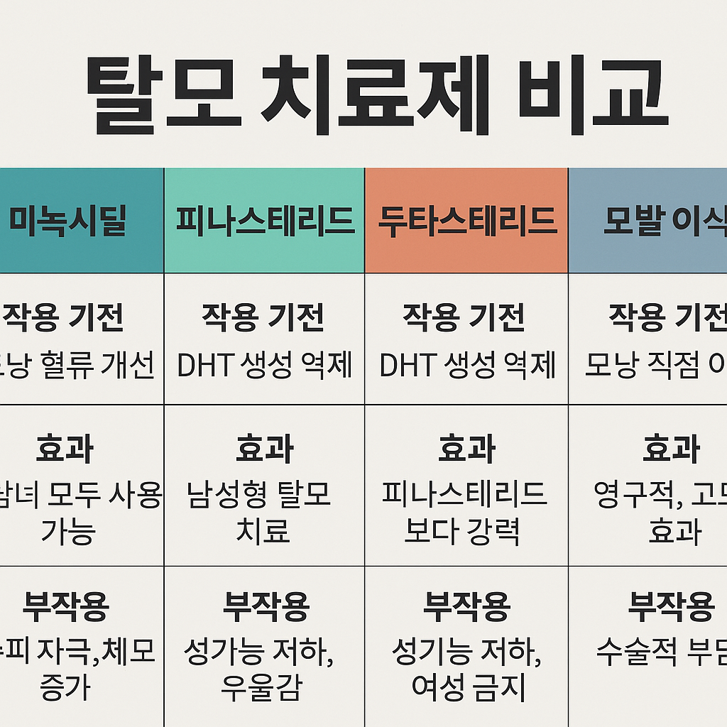 탈모고민 탈모치료제 부작용 미녹시딜 모발이식