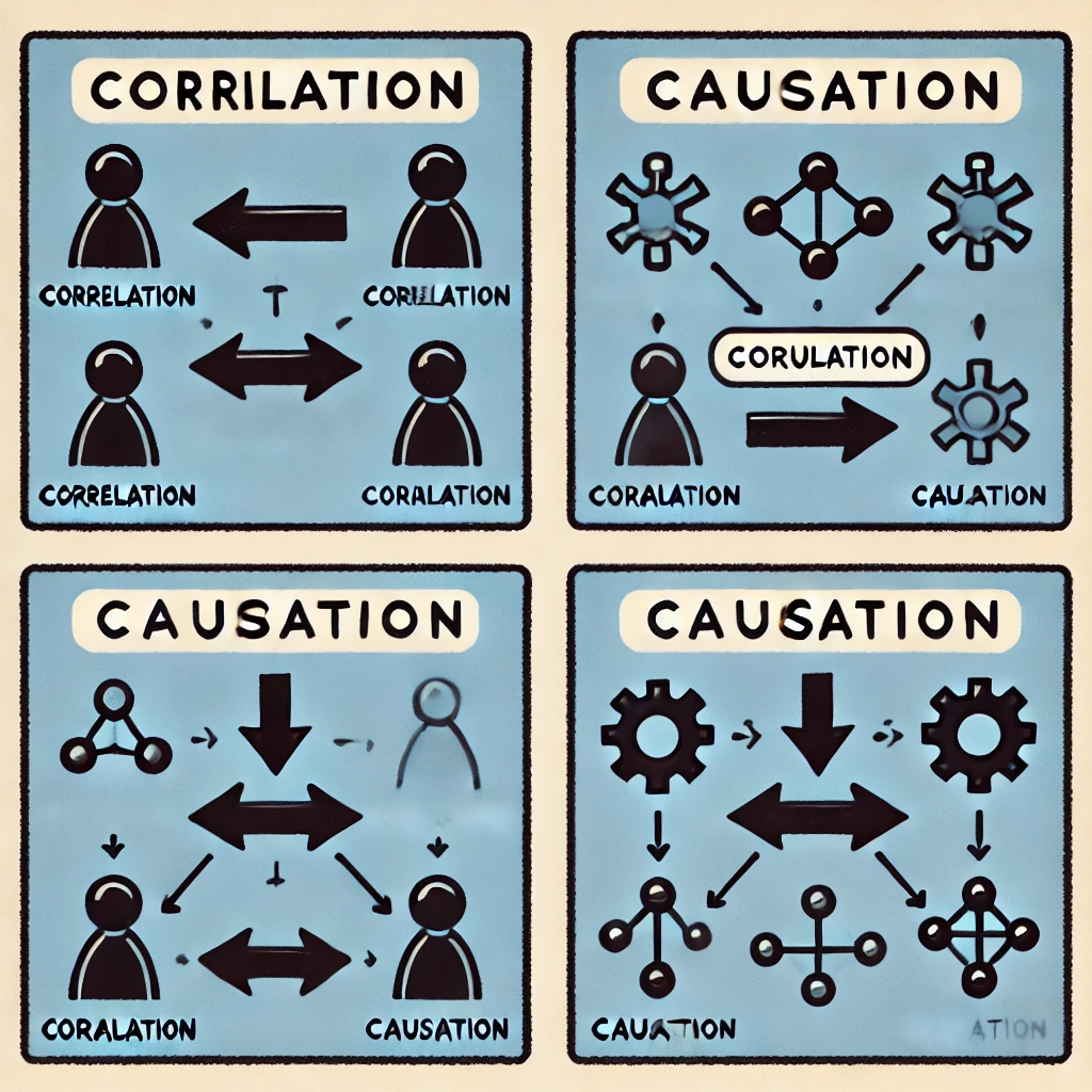 상관관계와 인과관계의 혼동 (Correlation vs. Causation): 요약