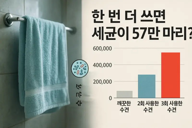 여름 수건, 세균폭탄? 샤워 후 수건, 한 번 더 쓰면 생기는 일