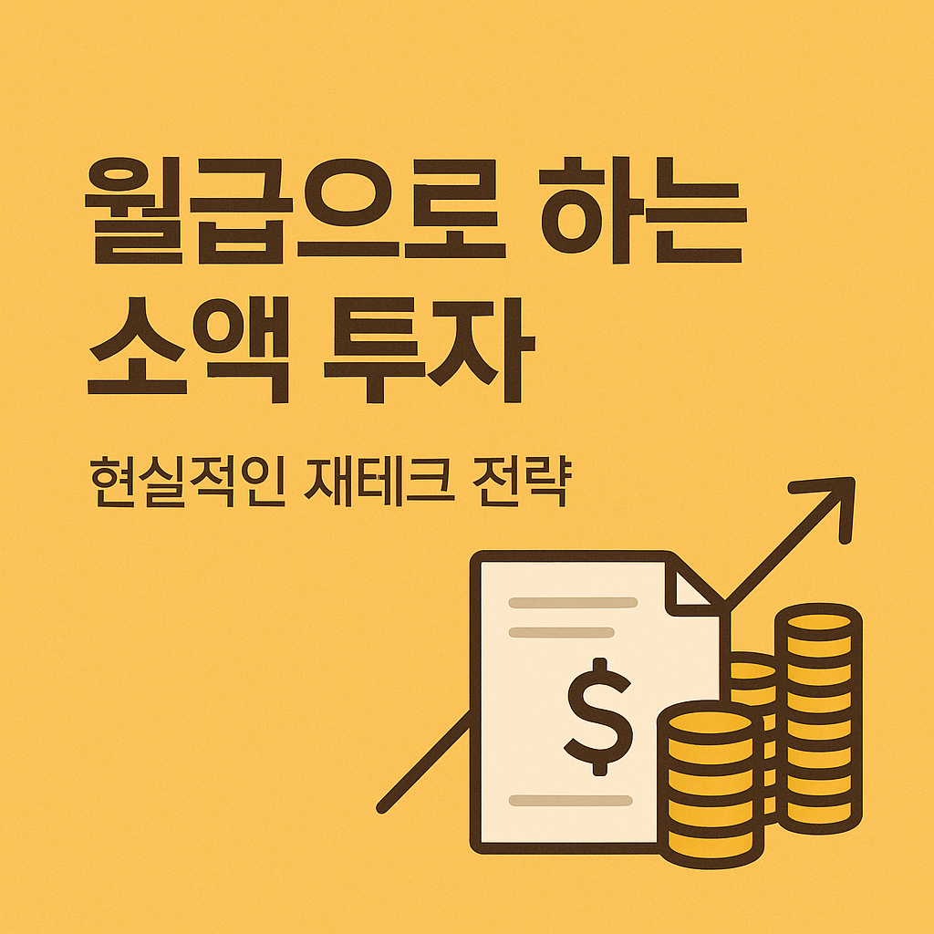"월급으로 하는 소액 투자와 관련된 재테크 전략을 나타내는 썸네일 이미지"