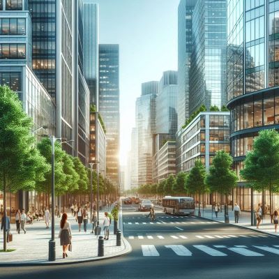 오피스텔이 즐비한 시내 중심가의 모습