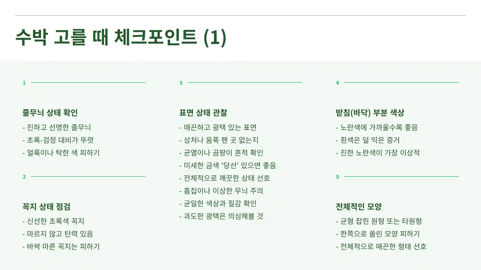 수박 고르는 방법