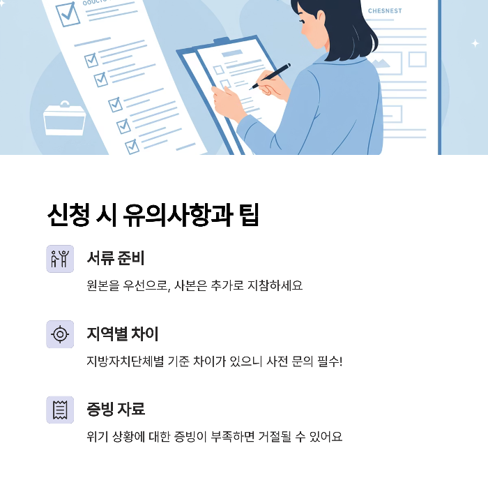 신청 시 유의사항과 팁