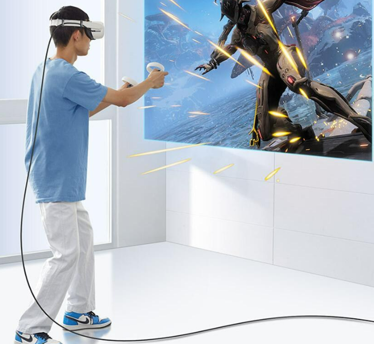 유그린 USB3.2 Gen1 5Gbps VR 헤드셋 90도 C to C타입 케이블