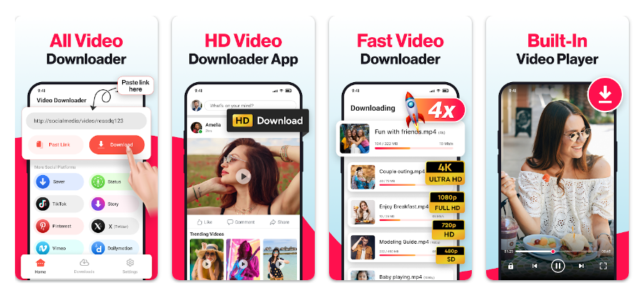 모든 비디오 다운로더 앱 기능