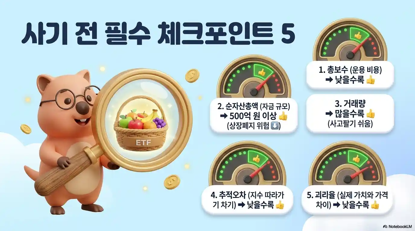 ETF 살 때 꼭 확인할 체크포인트 5가지