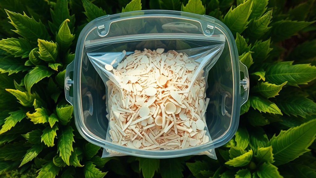 달걀 껍질 보관 및 분쇄