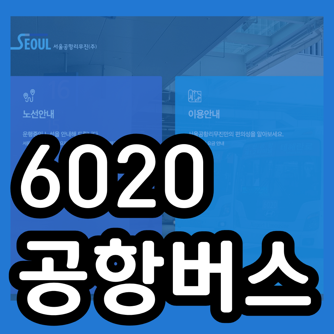 6020 공항버스 버스 리무진 시간표 예매 정류장 조회 방법