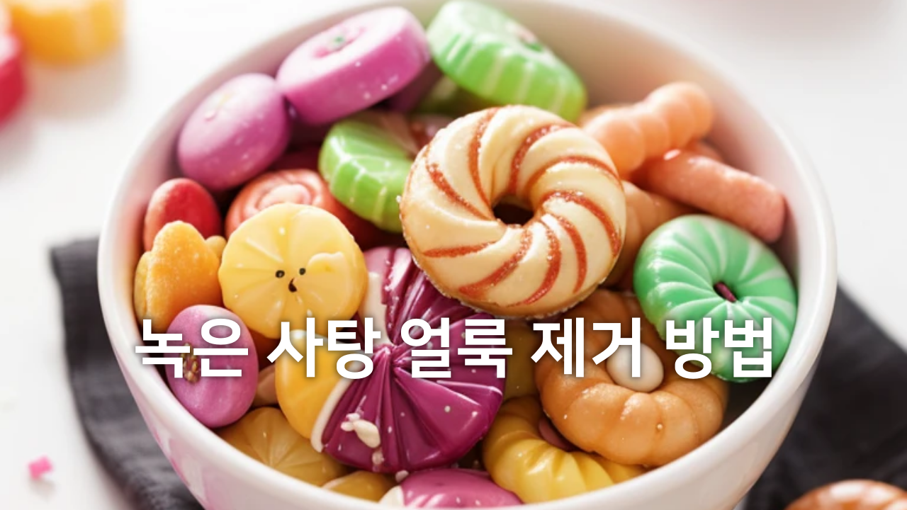 녹은 사탕 얼룩 제거 방법 + 무즙이 사탕 색소를 잘 지우는 이유