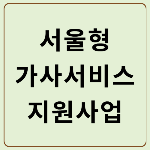 서울형 가사서비스 지원사업
