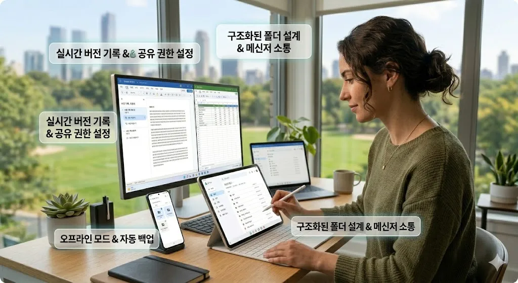 구글 드라이브 활용법 (폴더구조, 협업기능, 오프라인모드)