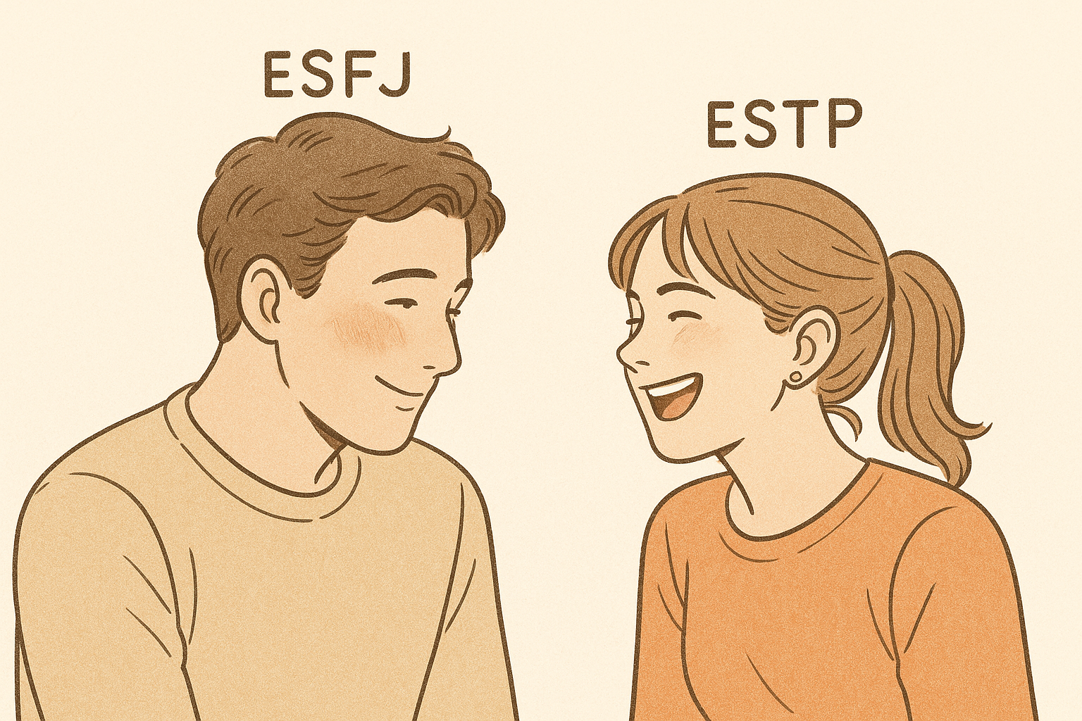 ESFJ 남자와 ESTP 여자, 끌림과 오해 사이: MBTI 궁합으로 본 연애의 진실