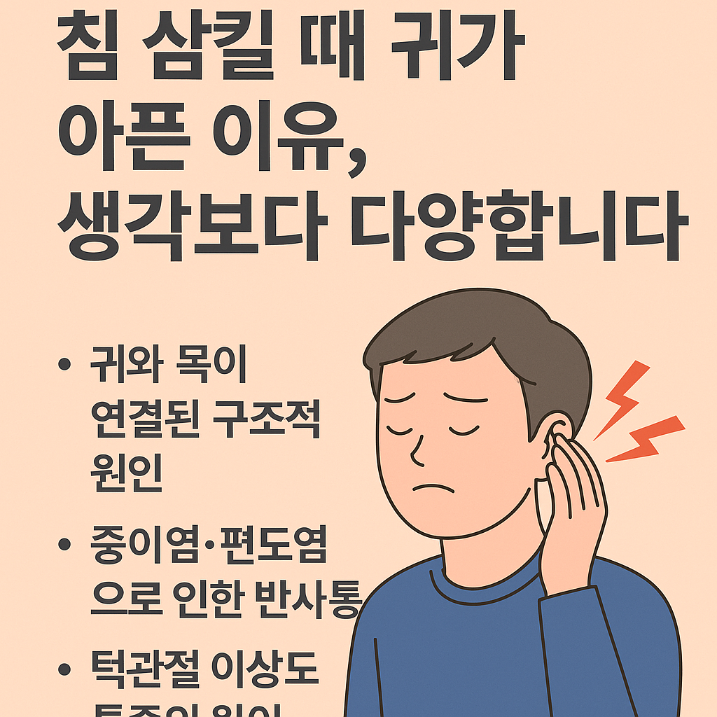침 삼킬 때 귀가 아픈 이유