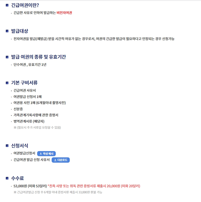 해외여행 중 여권 분실