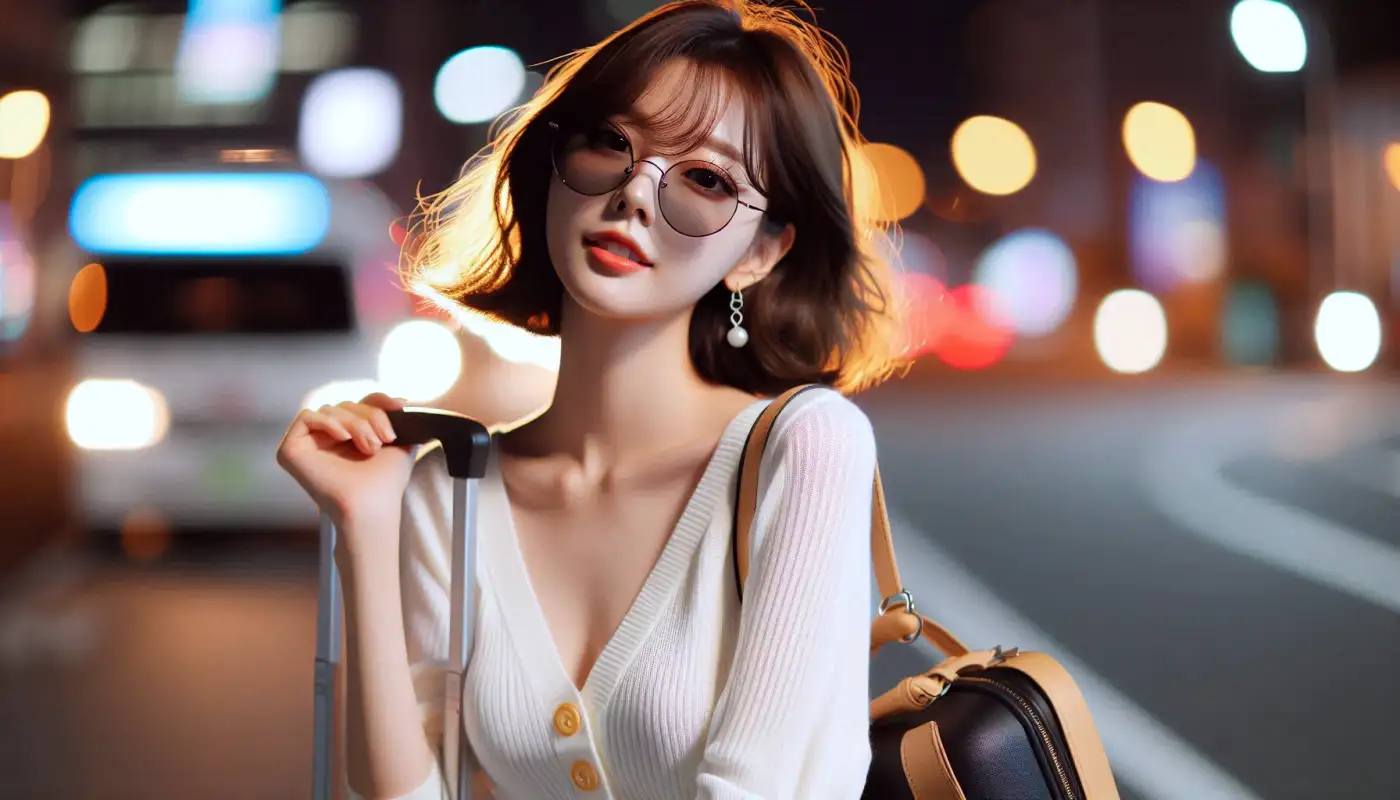 일본여행-선물-리스트로-관광하는-여성의-모습