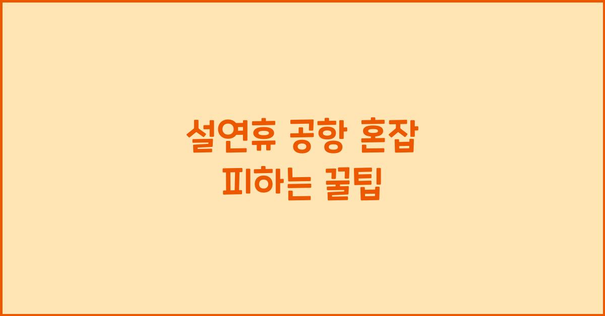 설연휴 공항