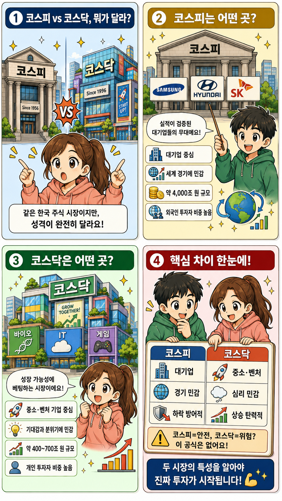 코스피 코스닥 차이 비교 웹툰