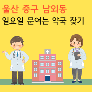 울산 남외동 일요일 문여는 약국 찾기