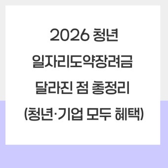 청년 일자리 도약 장려금