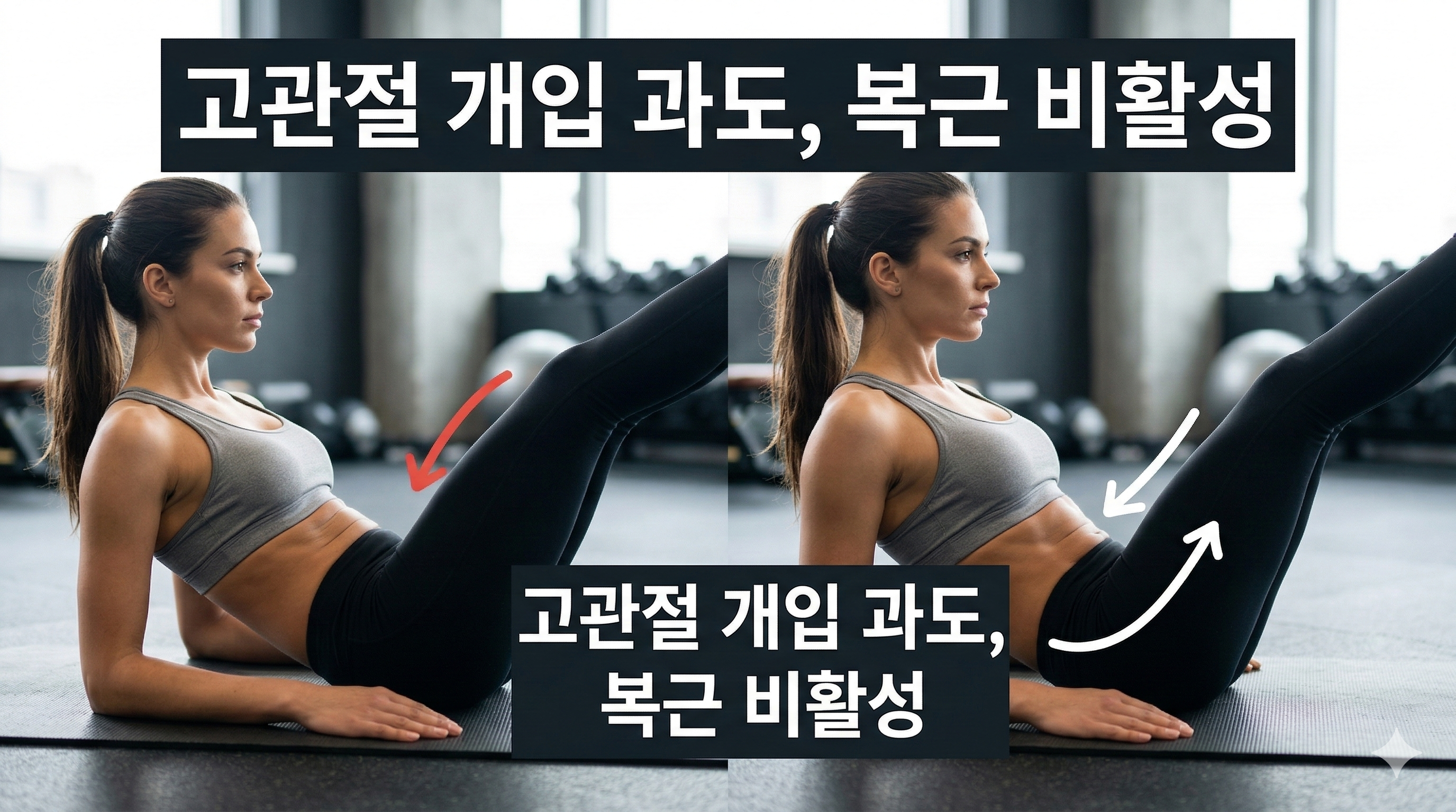 레그레이즈 고관절 운동 패턴 복근 비활성 자세