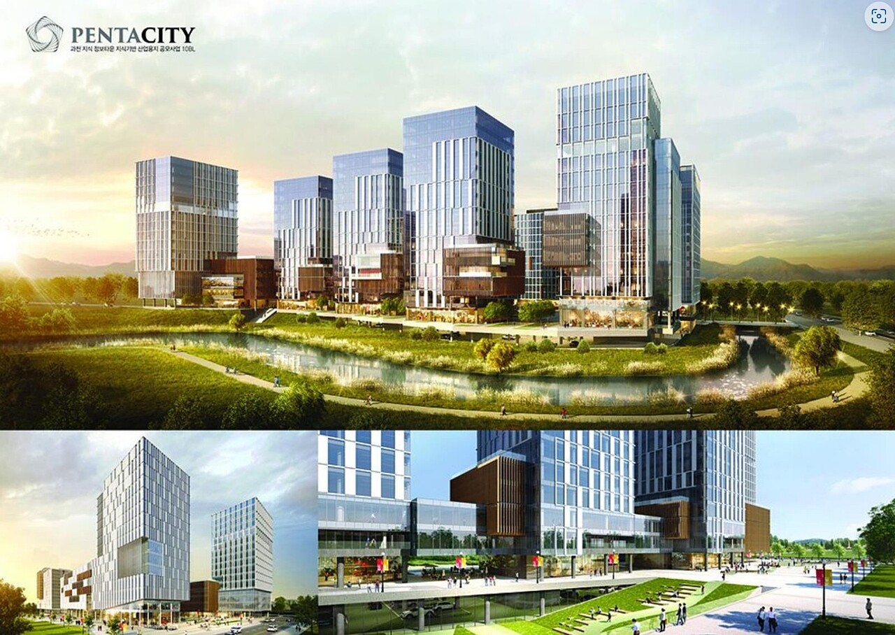 과천 지식정보타운 상업부지에는 어떤 상가 시설들이 들어오나? (펜타원 스퀘어. 스퀘어필드. 힐스에비뉴 과천 디센트로. 렉서. 아이플렉스. 센텀스퀘어. 어반 허브)